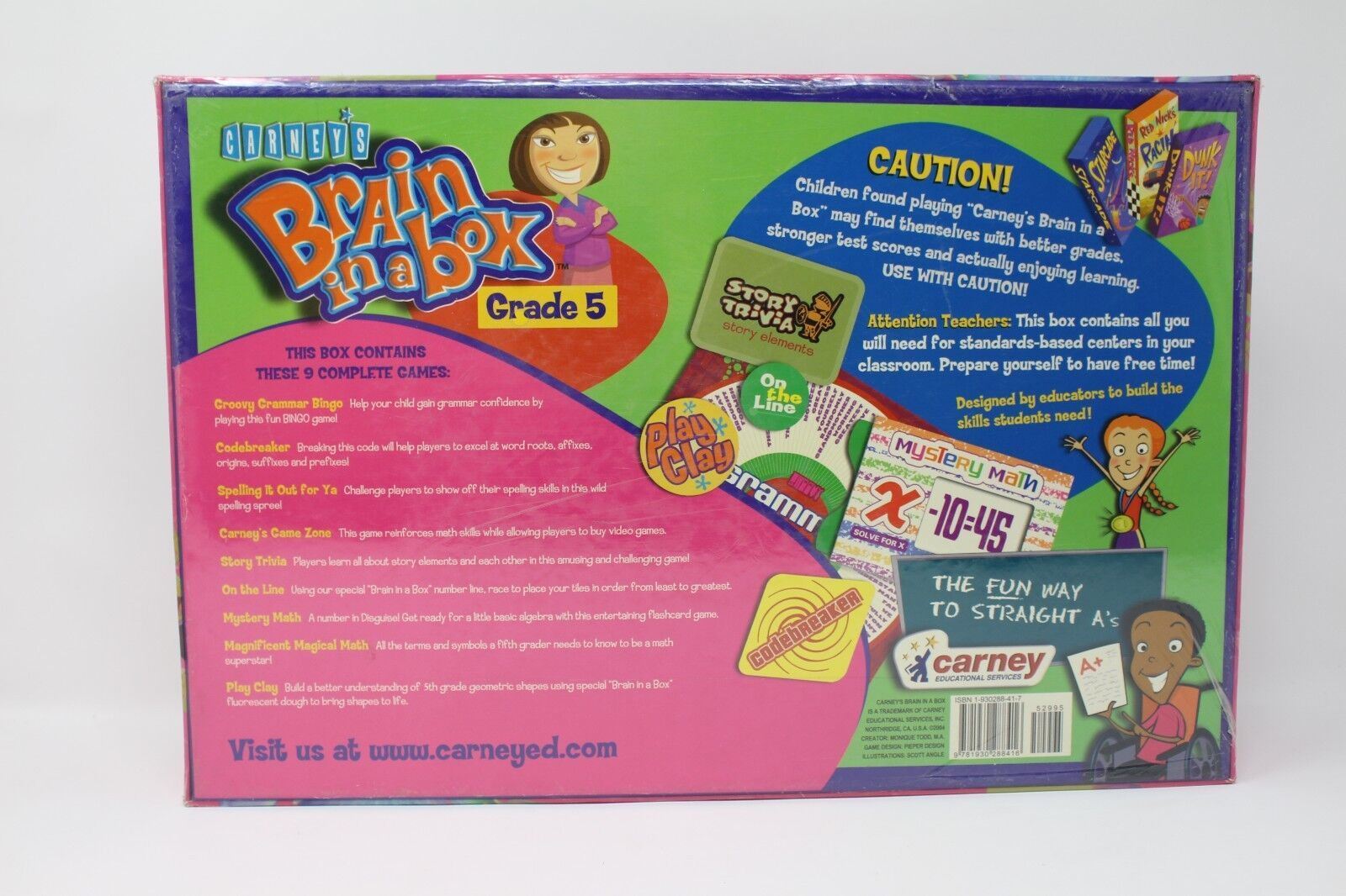 Carney’s Brain In A Box Grade 5 – Teacher Homeschool Educational Game New Sealed