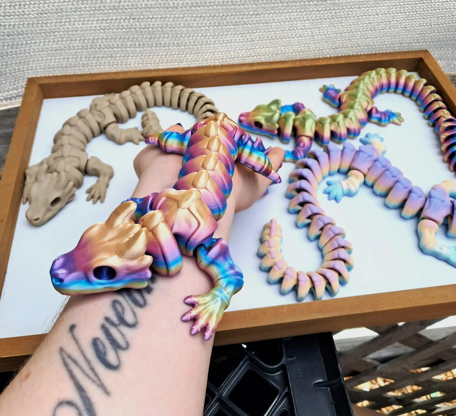 Articulated 3D Printed Dragon – Small Fidget Dragon Toy | Fantasy Sensory Toy