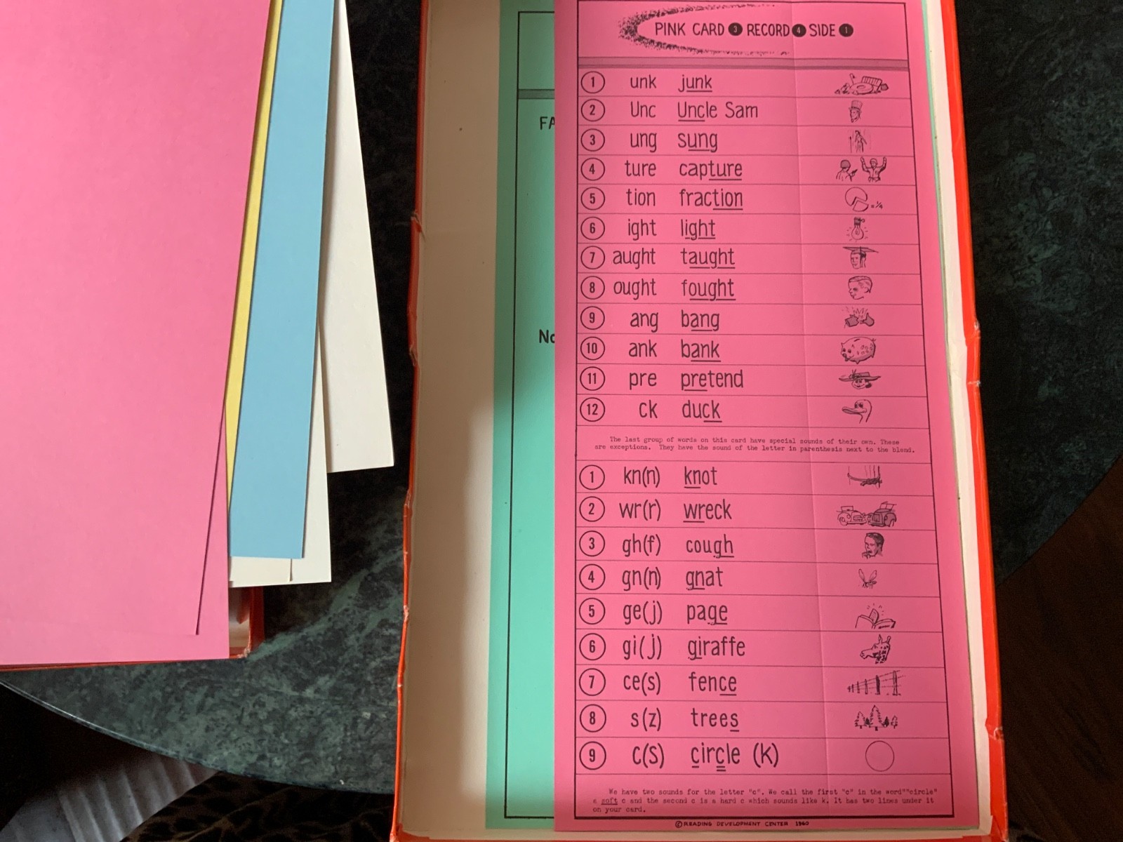 Vintage Reading and Spelling with Phonics w/phonics cards 1964