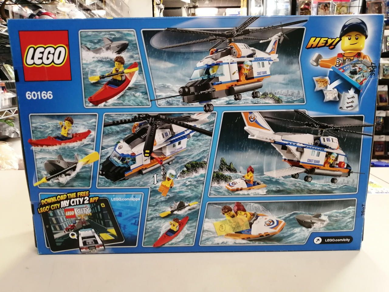 Lego City Sea Rescue Helicopter 60166 Used