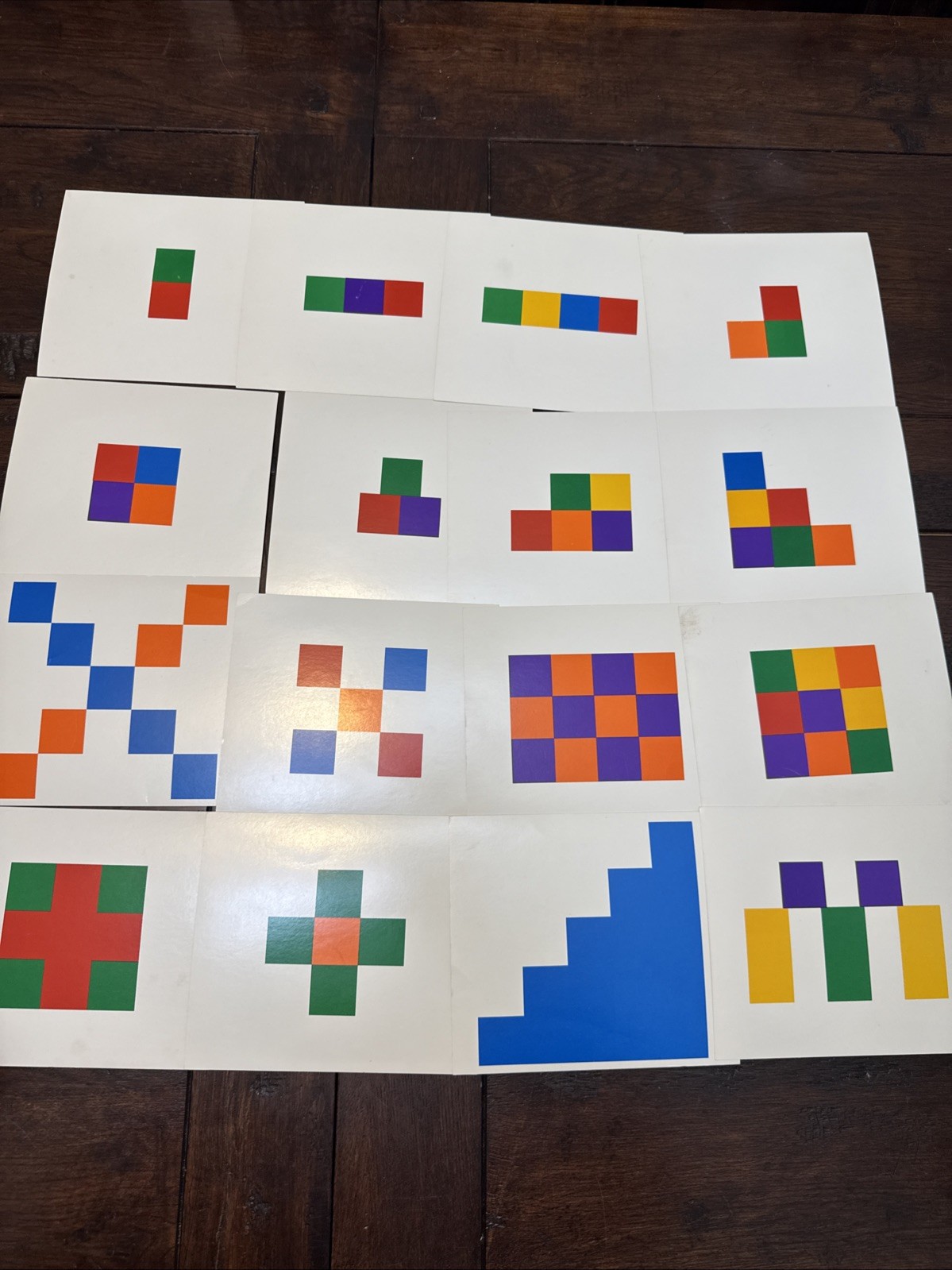 DLM Design Cards for Colored Inch Cubes p.111 cards 1-32 Developmental Learning