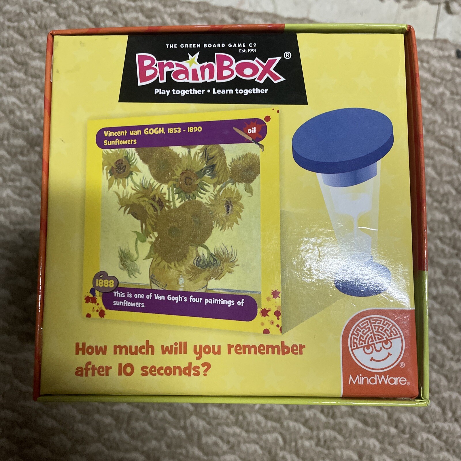 Brain Box Art Game. 2011. Ages 8+, Rare Discontinued. Mind Ware Memory Game