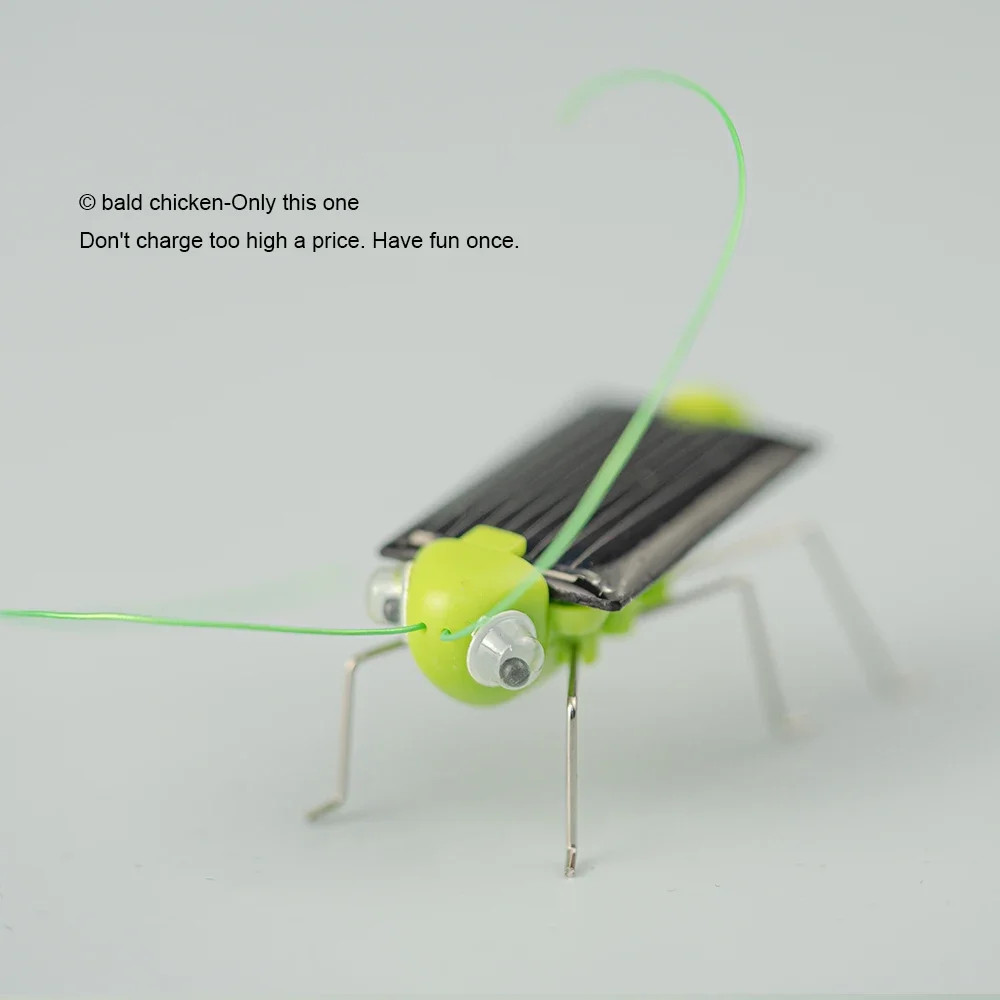 Solar Powered Simulation Insect Grasshopper Toy Science Educational Moving – NEW