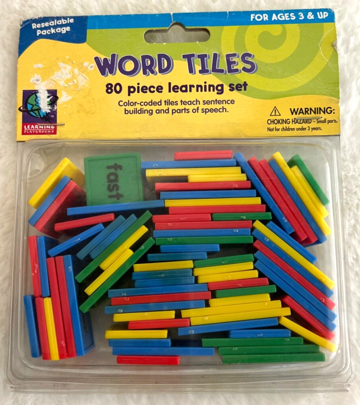 Word Tiles Learning Playground 80-Piece Learning Set NEW