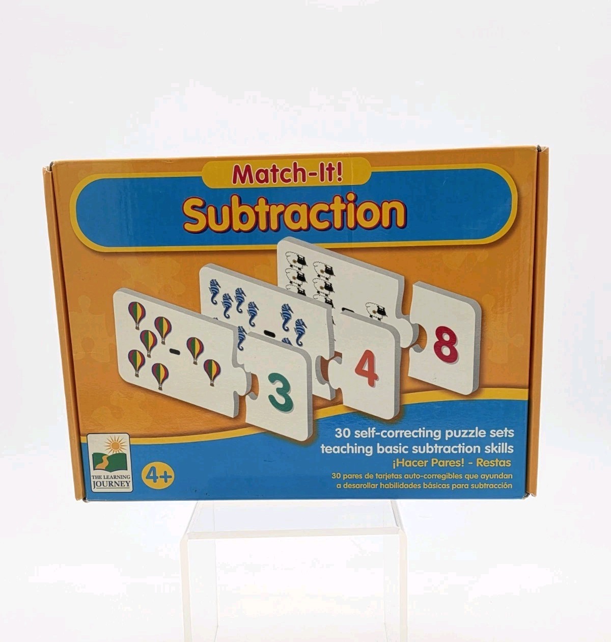 Match It! Mathematics Puzzle Game, 30 Self-Correcting Puzzle Sets – Subtraction