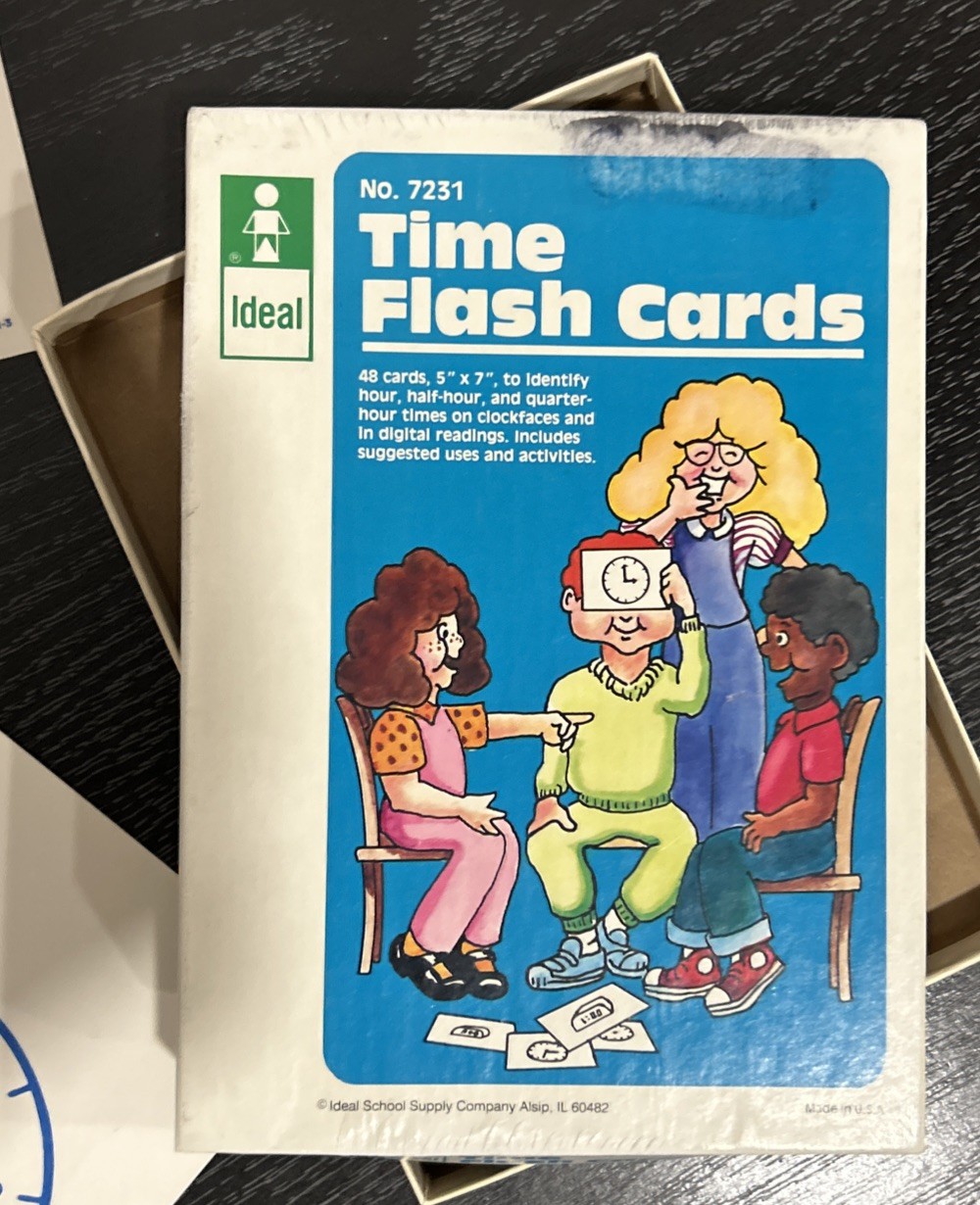 Vintage 1985 Time Flash Cards No. 7231 Excellent Condition; Set Of 48 Cards
