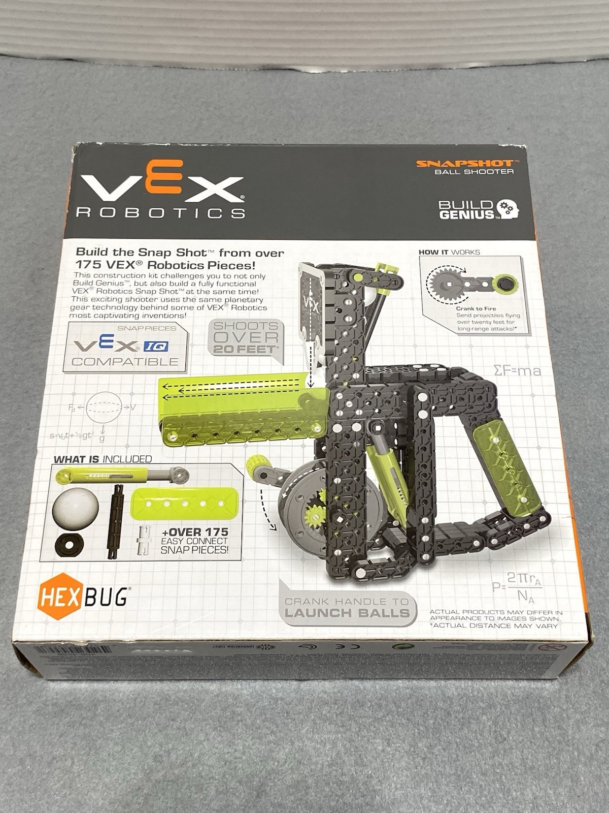 HEXBUG – VEX Robotics Snap Shot Ball Shooter Contruction Kit 14+Manual Sealed Pi