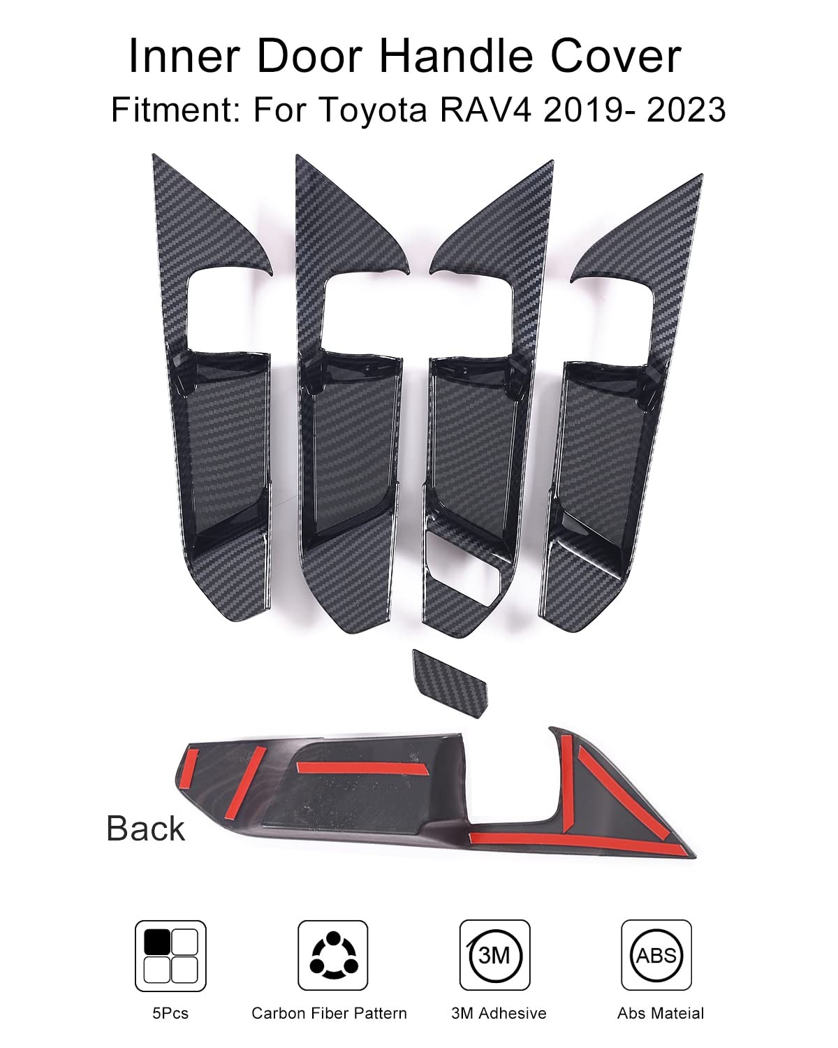 for Toyota RAV4 2025 2024 2023 2022 2021 2020 2019 Interior Door Handle Cover, I