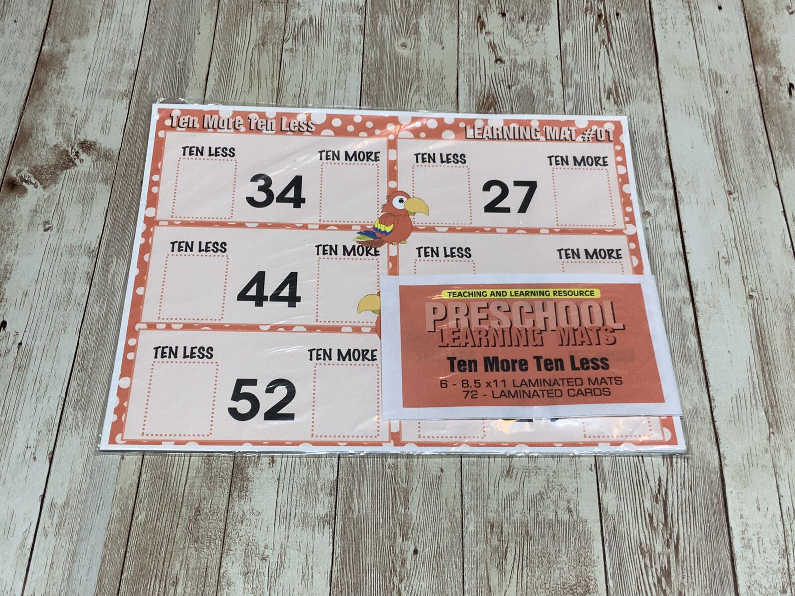 Set of 6 – Learning Mats & Cards – Laminated Activity #