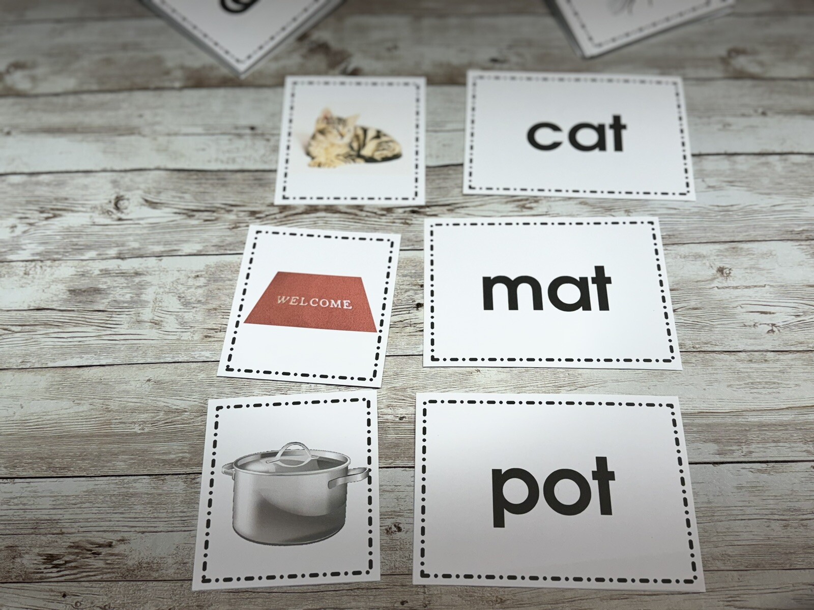 CVC Words – Matching – Cards for Learning Center 52 Cards- Teaching supplies