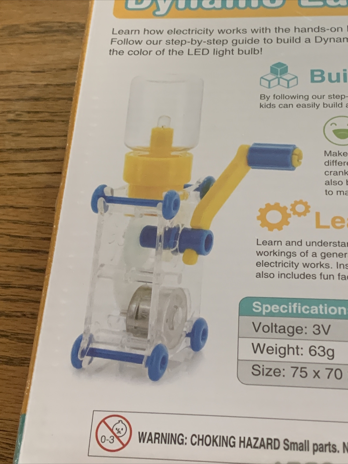 Dynamo Lantern. Hand Cranked Power Generator Toy Kit. Build Play Learn New !
