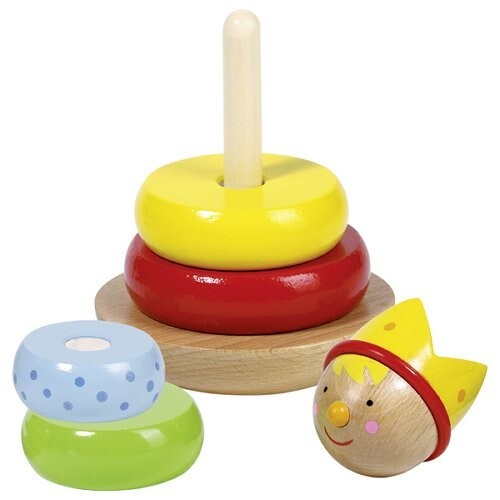 GOKI WOODEN TOY STACKING LITTLE MAN PRINCE, BASIC #58577 – NEW IN BOX
