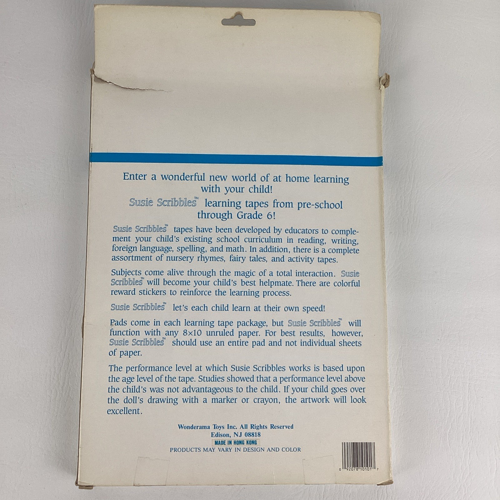 Susie Scribbles Kindergarten Home Learning Cassette Tape Spelling Nursery Tales