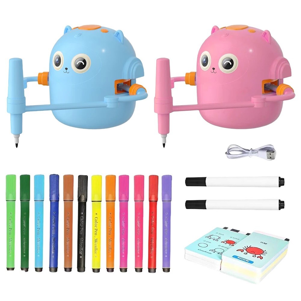 Interactive Educational Drawing Robot Preschool Learning Activities with 100 Car