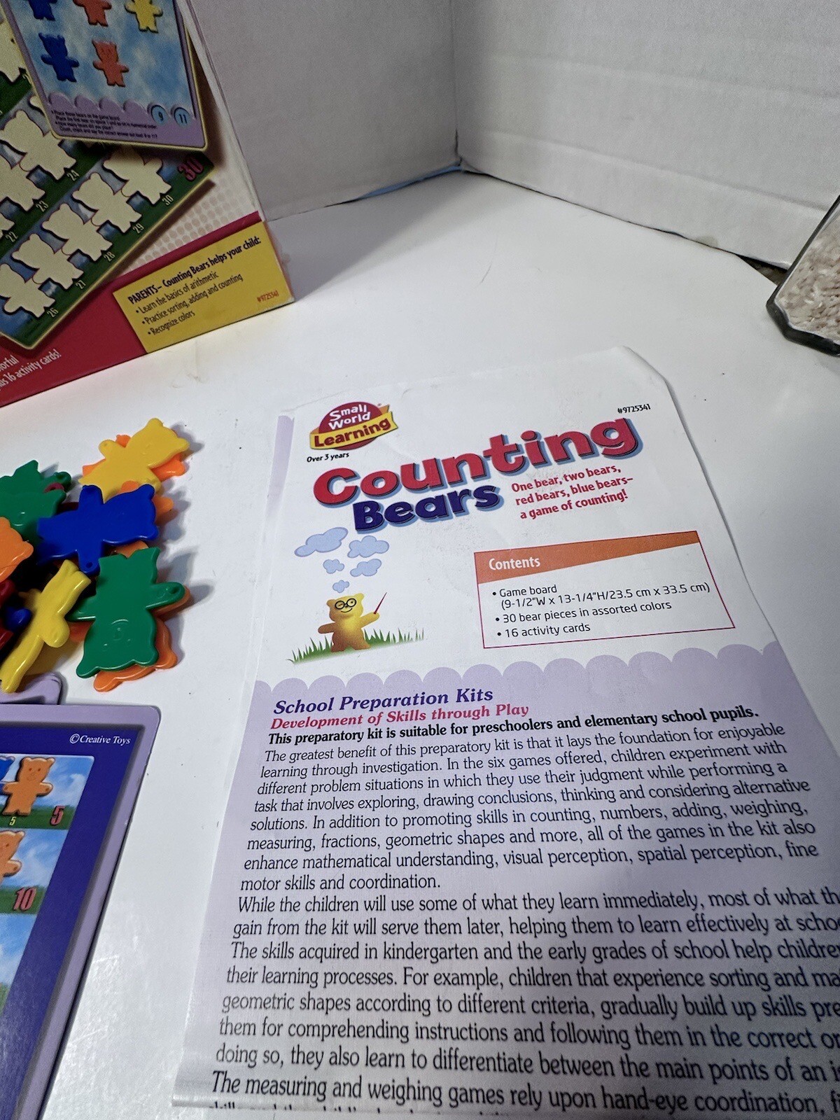 Small World Learning – Counting Bears Game For Ages 3+