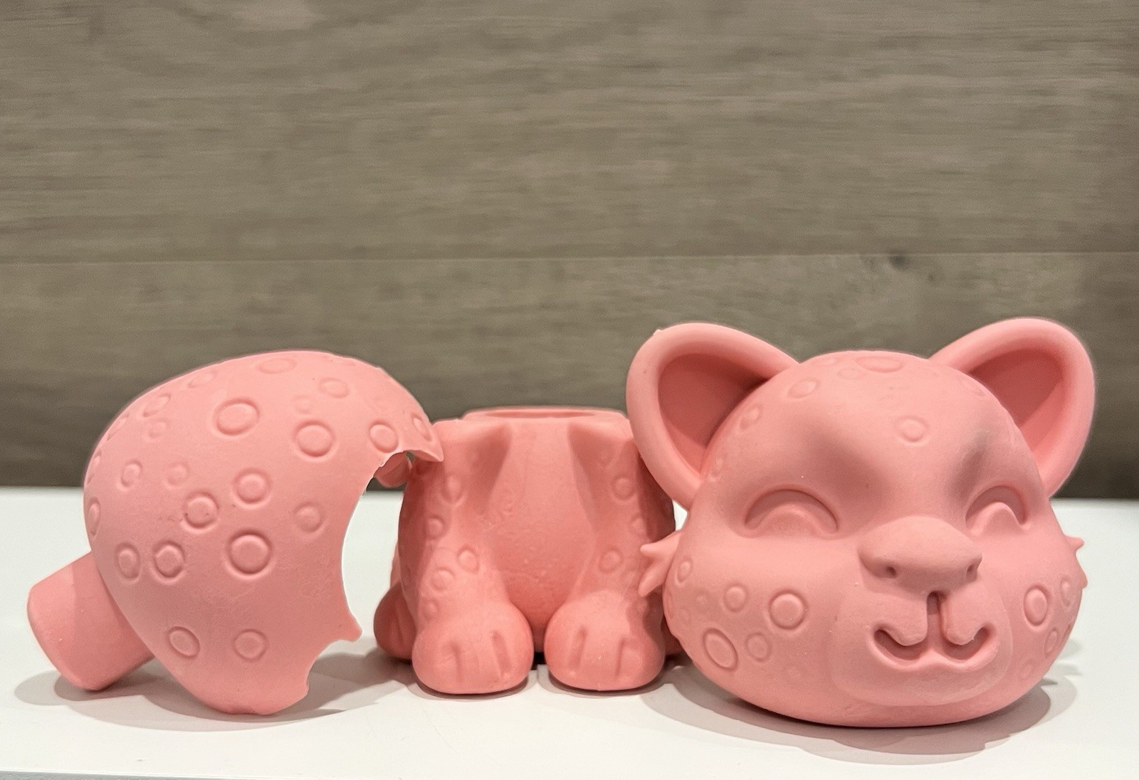 Jumbo Big Baby Leopard Pink Eraser Can Be Disassemble/Reassemble Eraser 4” Tall