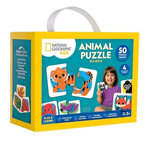 National Geographic Kids Animal Puzzle Games 50 Cards