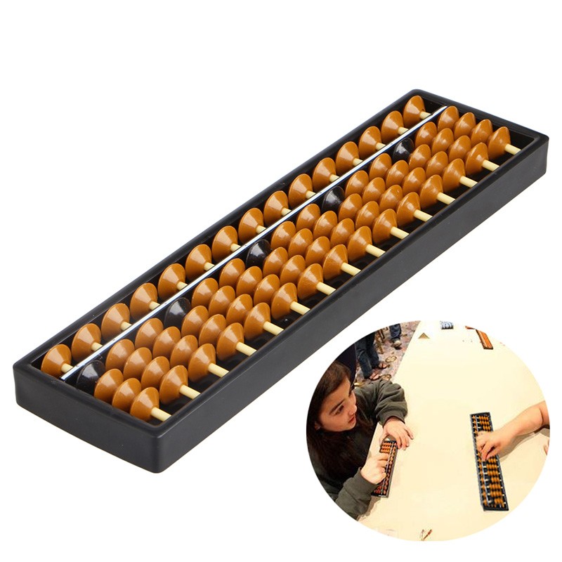 Plastic Abacus 15 Digits Tool Kid s Math Learn Aid Caculating Toys