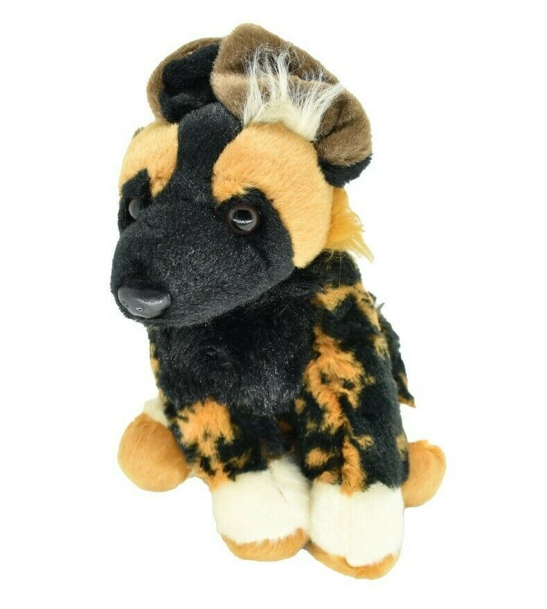 African Wild Dog, Soft Plush Stuffed Animal, Realistic Figure 9″ F899