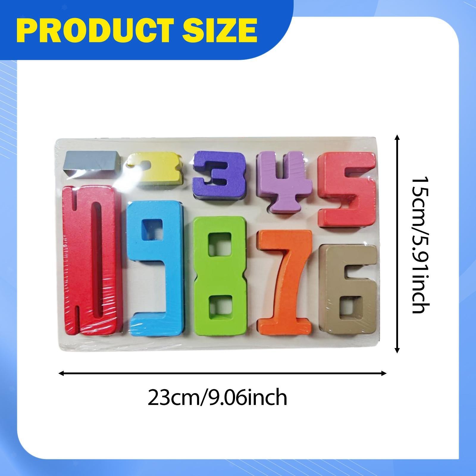 Wooden Number Building Blocks Wooden Number Puzzle Toy Colors Learning Counting