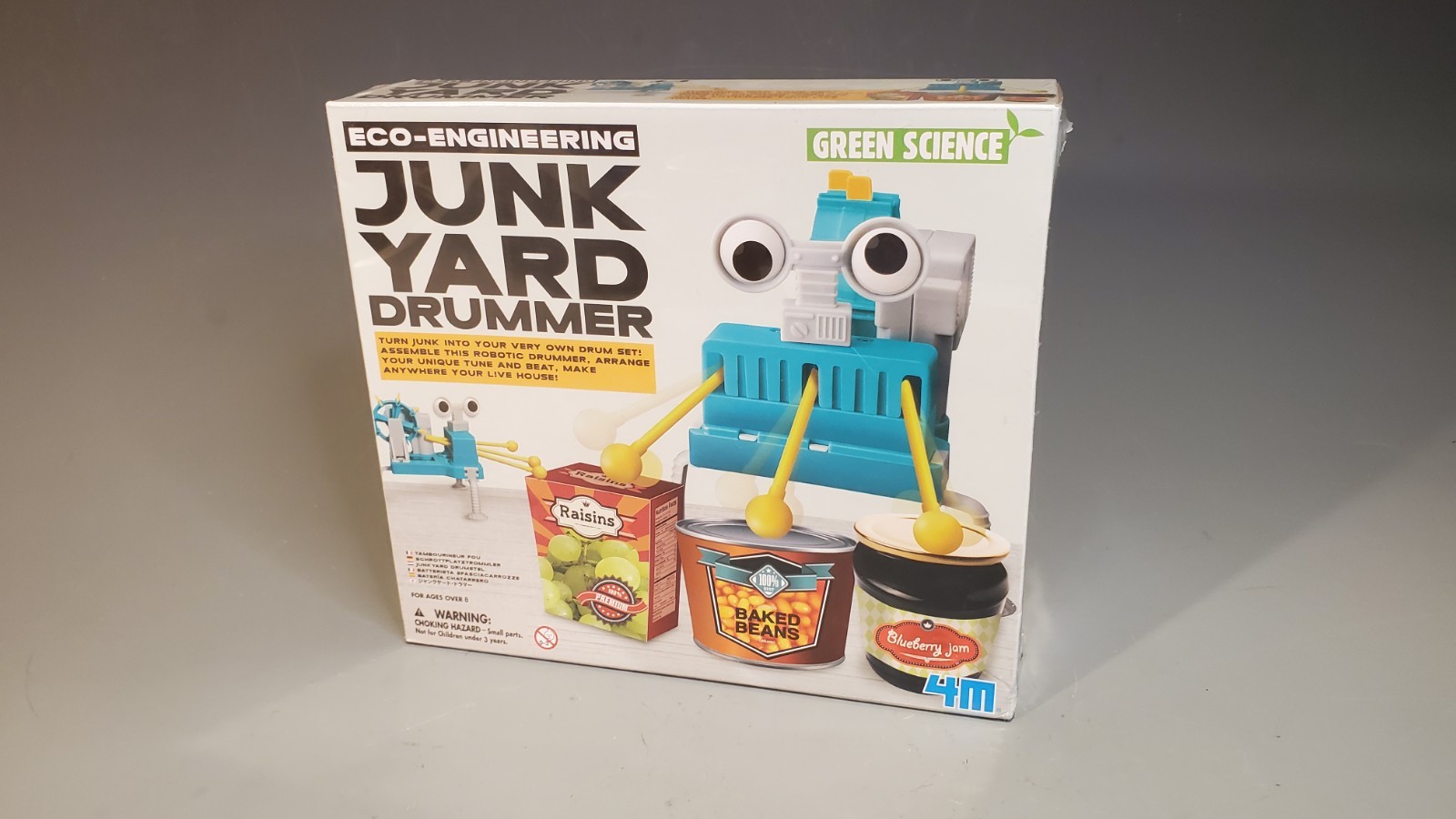 4M Green Science Eco-Engineering Junk Yard Drummer Drum Set Kit, Ages 8+