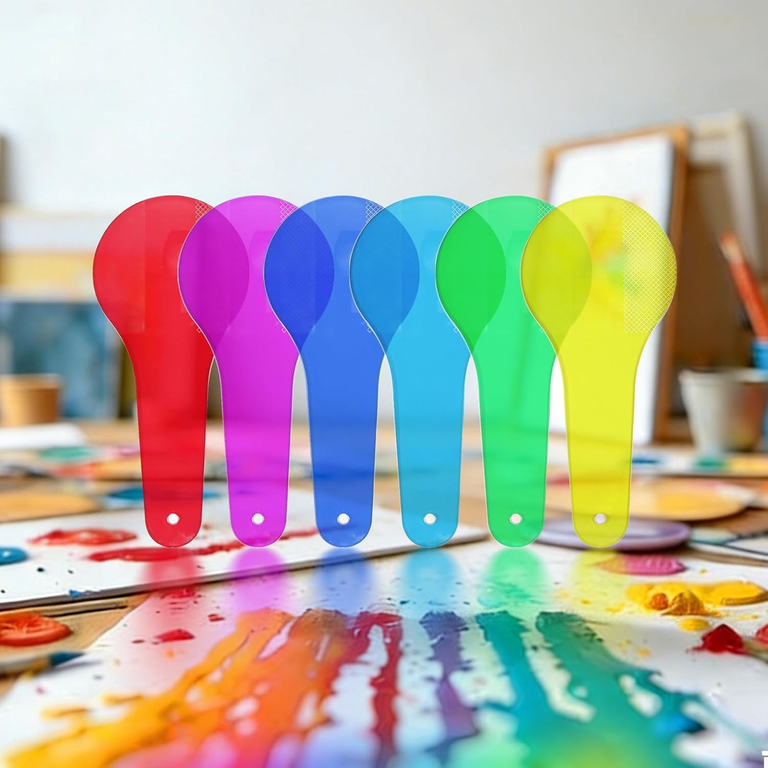 6Pcs Color Paddles,Transparent Optics Filter Plate Color Learning for Learning
