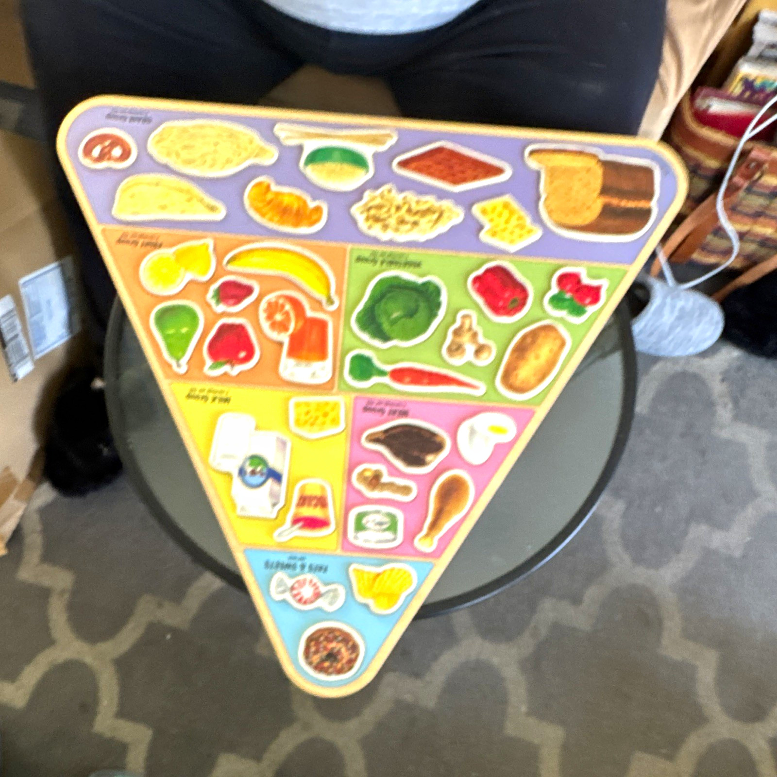 Wooden Food Nutrition Sorting Puzzle Board, Multicolor Kids Ages 3-7
