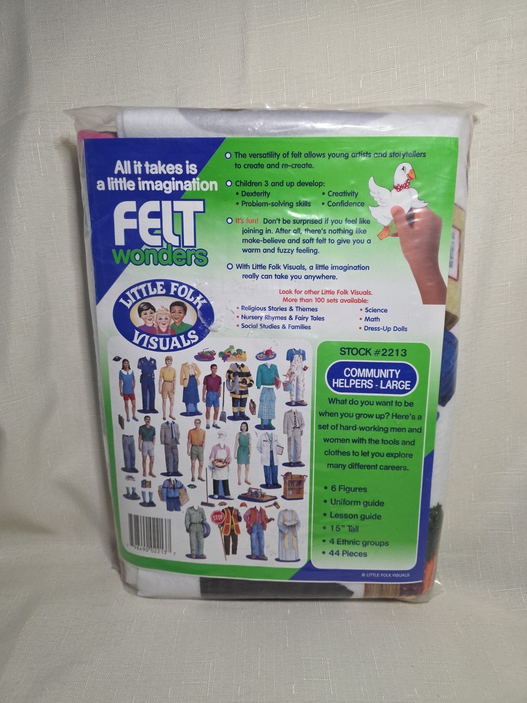 Vintage Little Folk Visuals Felt Wonders Community Helpers 44pc Set Teacher Reso