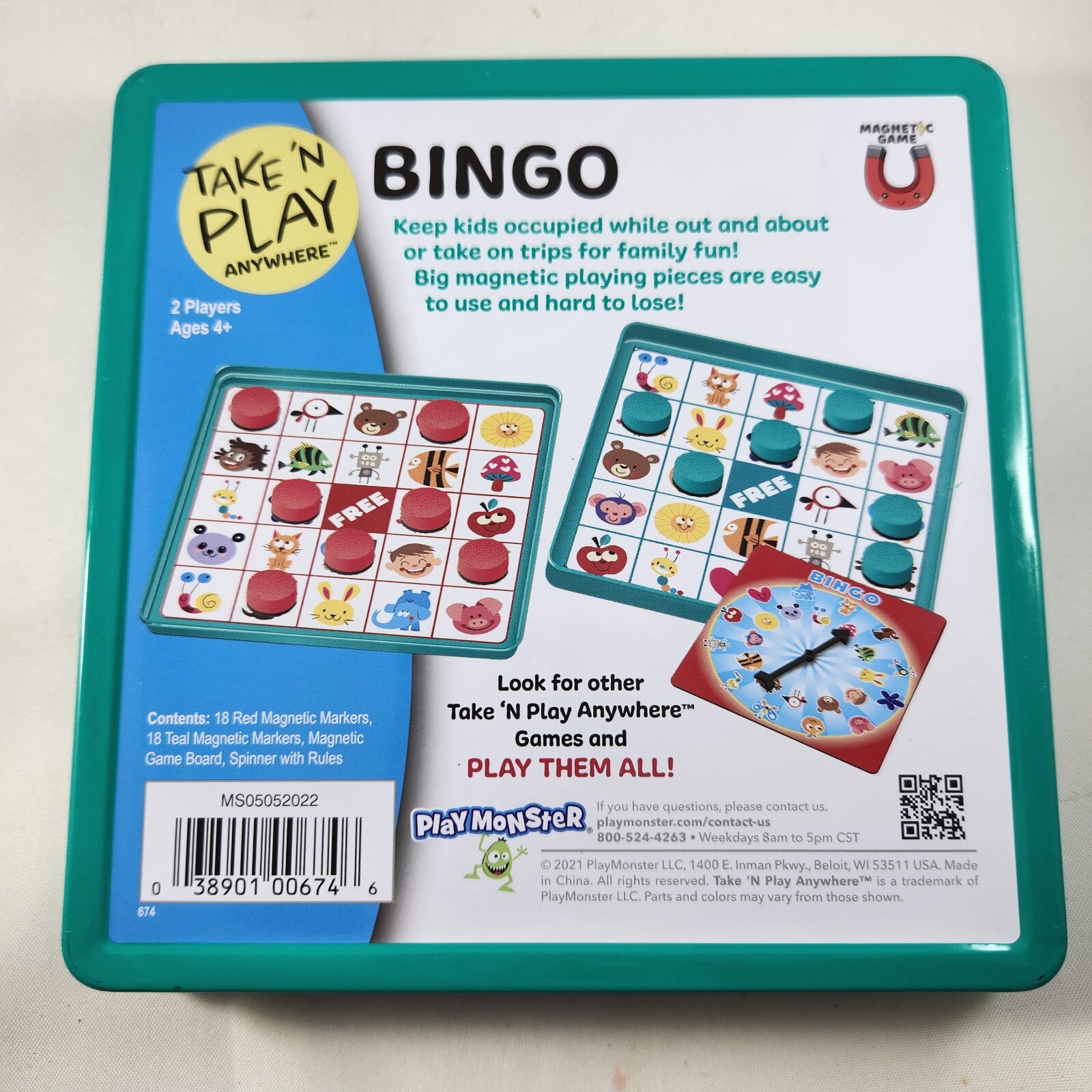 Take N Play Anywhere Magnetic Bingo Play Monster Children’s Toy STEM