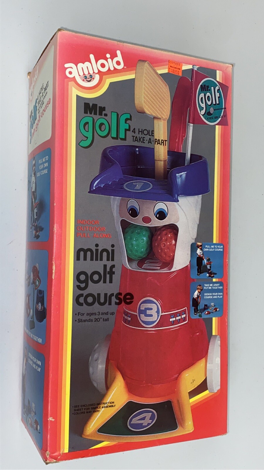 1980s Amloid Vintage Toy Mr. Golf 4 Hole Take-A-Part Mini Golf Course NIB Sealed