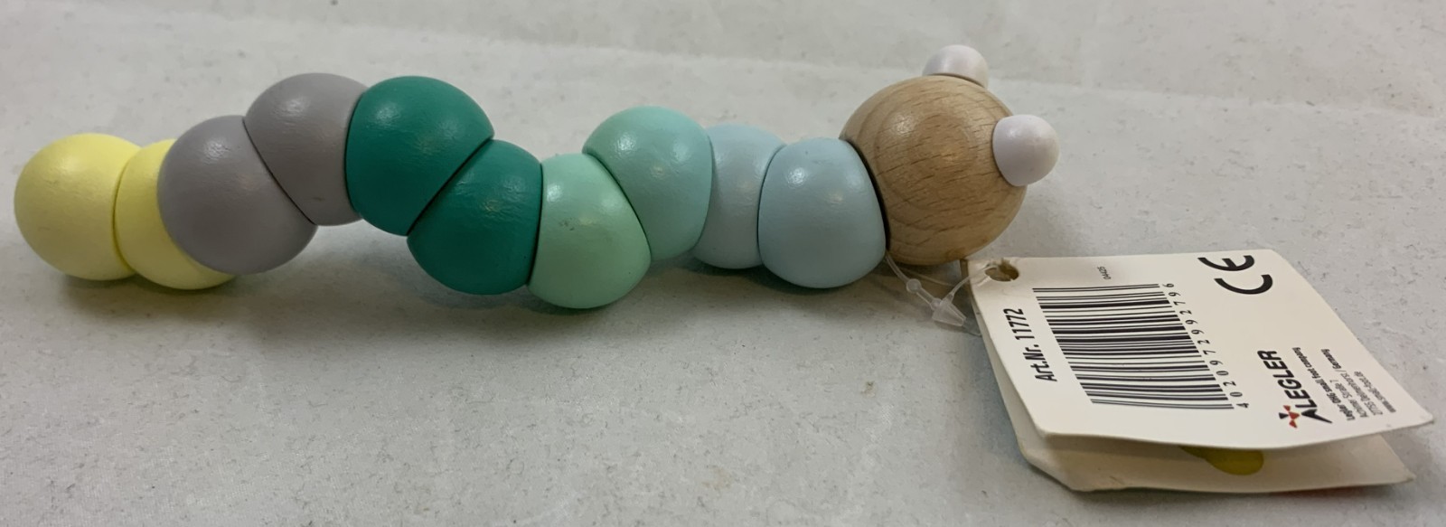 Small Foot Motor Skills Toy Caterpillar Pastel Wooden Learning Toy Portable B…