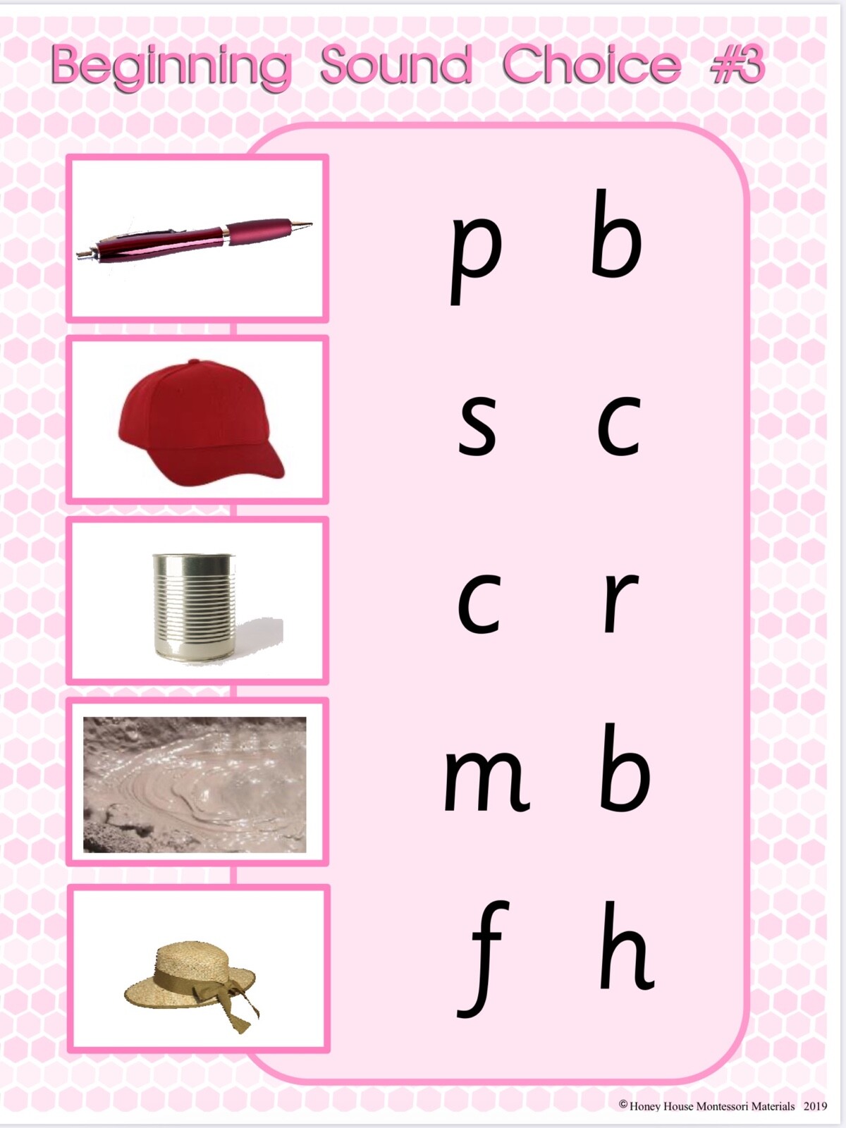 PINK SERIES | Montessori Activity – Beginning Sound Choice |