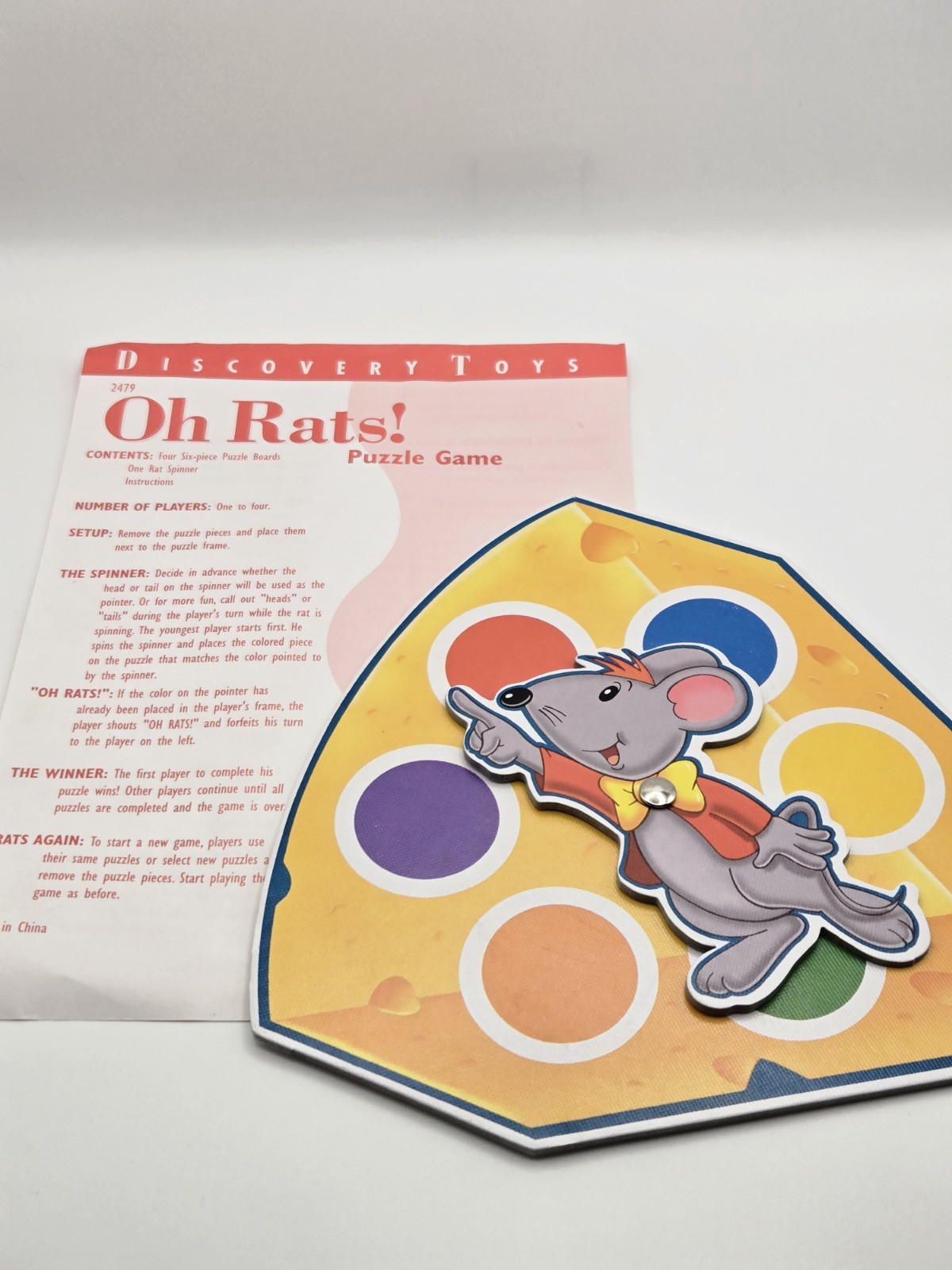 Oh Rats! Discovery Toys Puzzle Game Complete Preschool Color