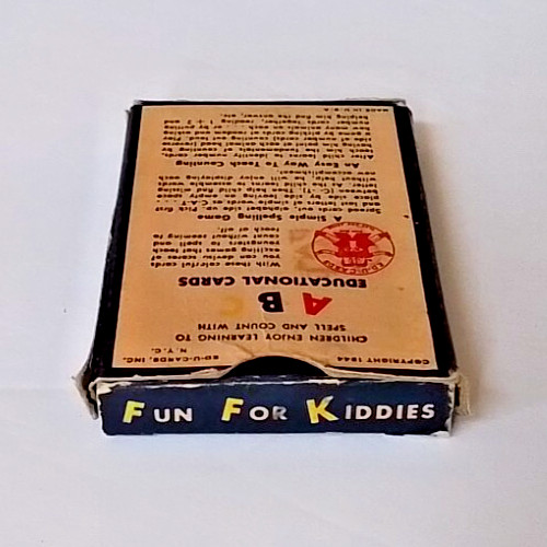 ABC CARD GAME 1944 COMPLETE WITH ALL CARDS AND BOX 36 DIFFERENT ED U CARDS INC.