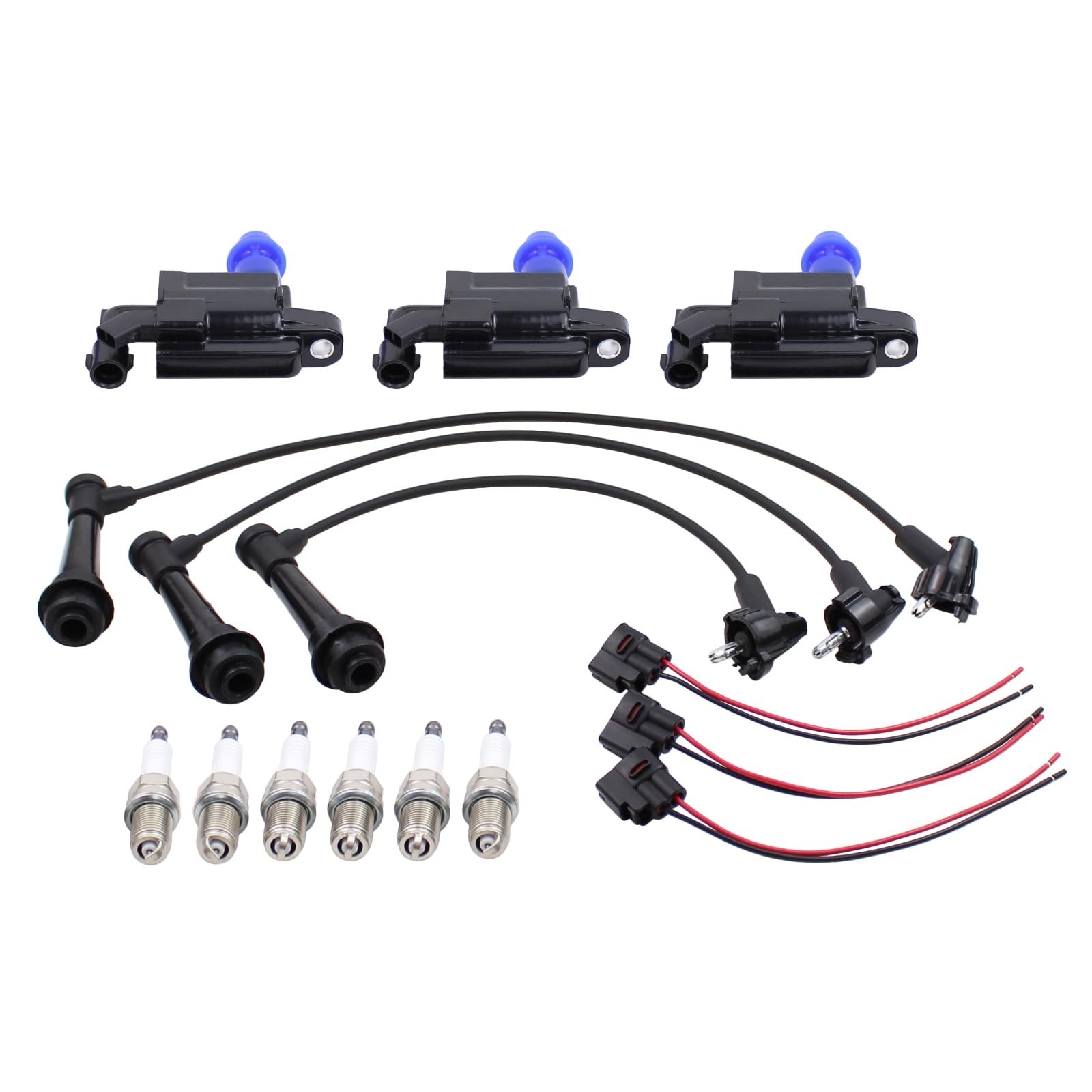 MOTOKU Ignition Coil and Spark Plug Wire Set for Lexus GS300 1998-2005, IS300…