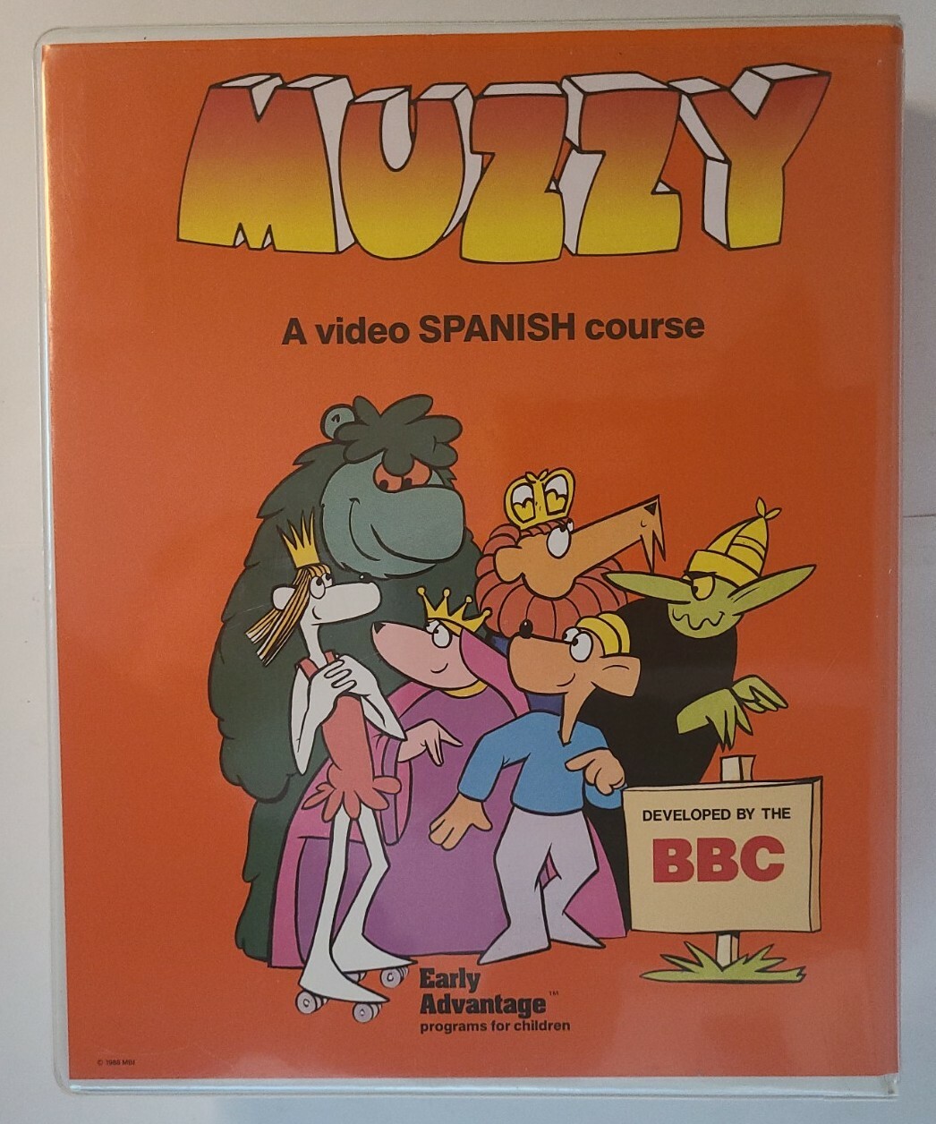 Muzzy BBC VHS and Cassette Spanish Learning Course for Children w Notebook