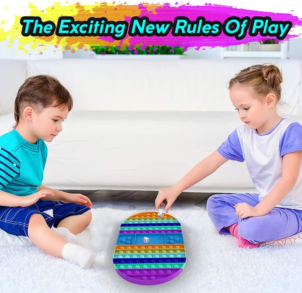 Pop Fidget Toy Sensory Interactive Stress Relief For Kids Big Push Bubble Popper