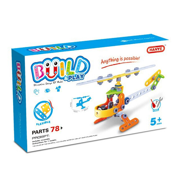 Build & Play Helicopter 78pce