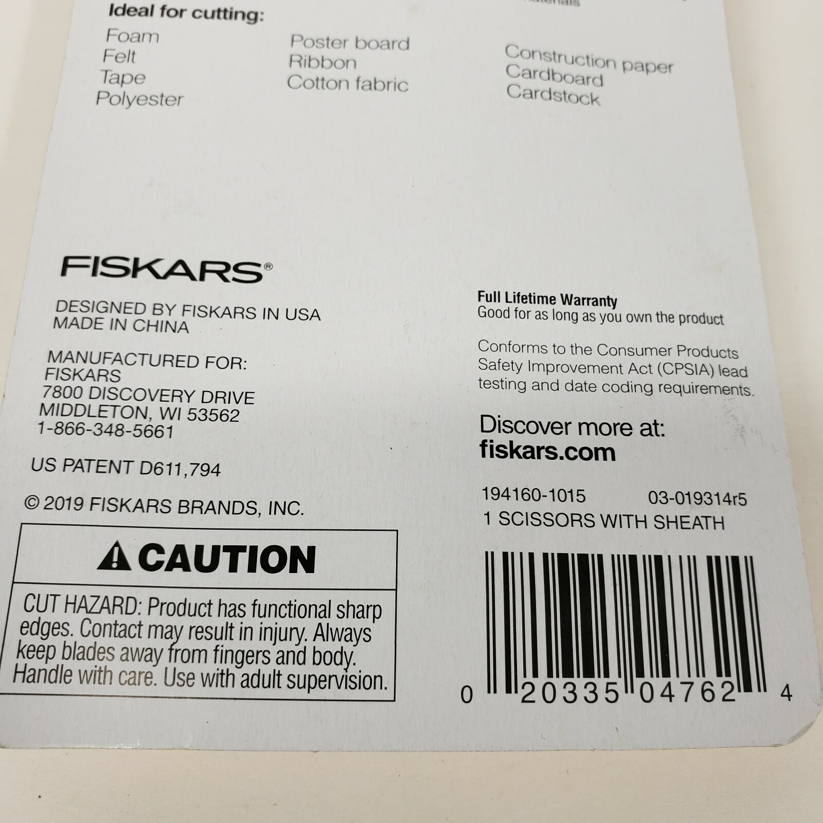 Scissors +4 Ages Fiskars Safety Blunt-tip Edge Blade Scissors with Sheath