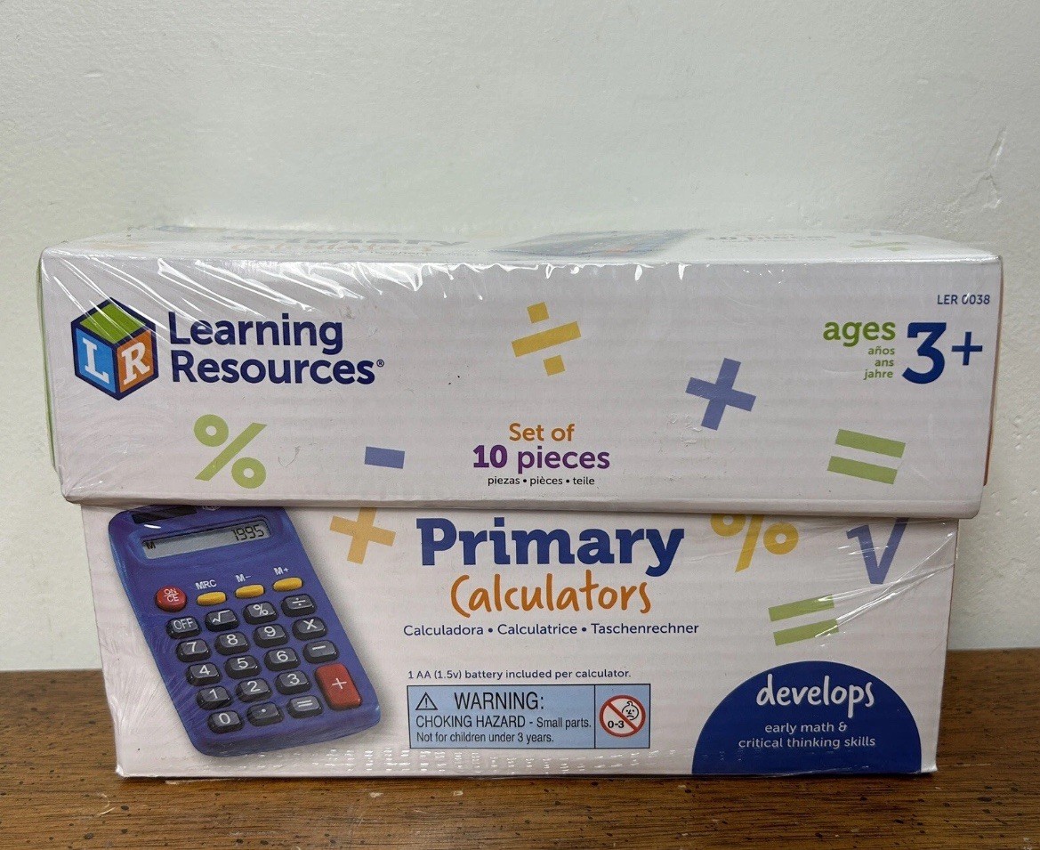 Learning Resources Set of 10 Primary Basic Calculator PreK+ Math Ages 3+ LER0038