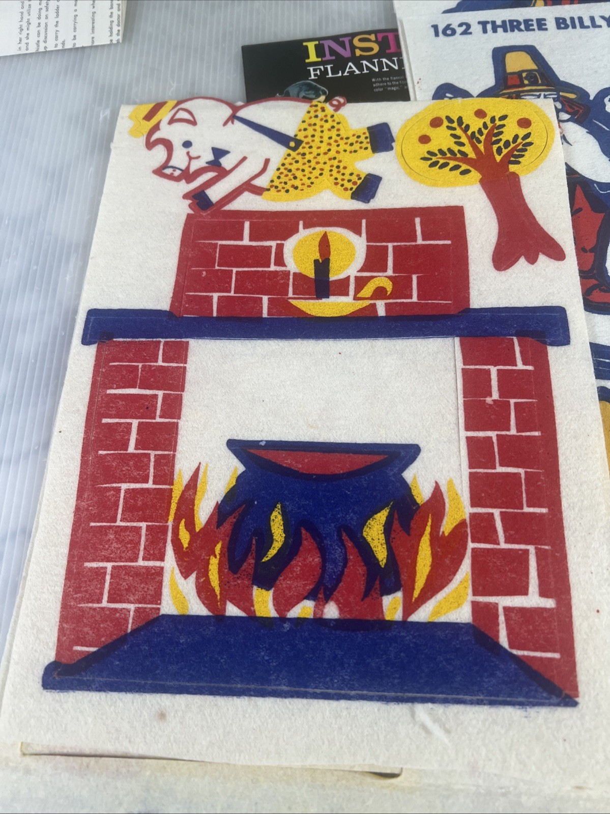 Instructo THREE LITTLE PIGS 3 Billy Goat Flannelboard Story CutOuts Vintage
