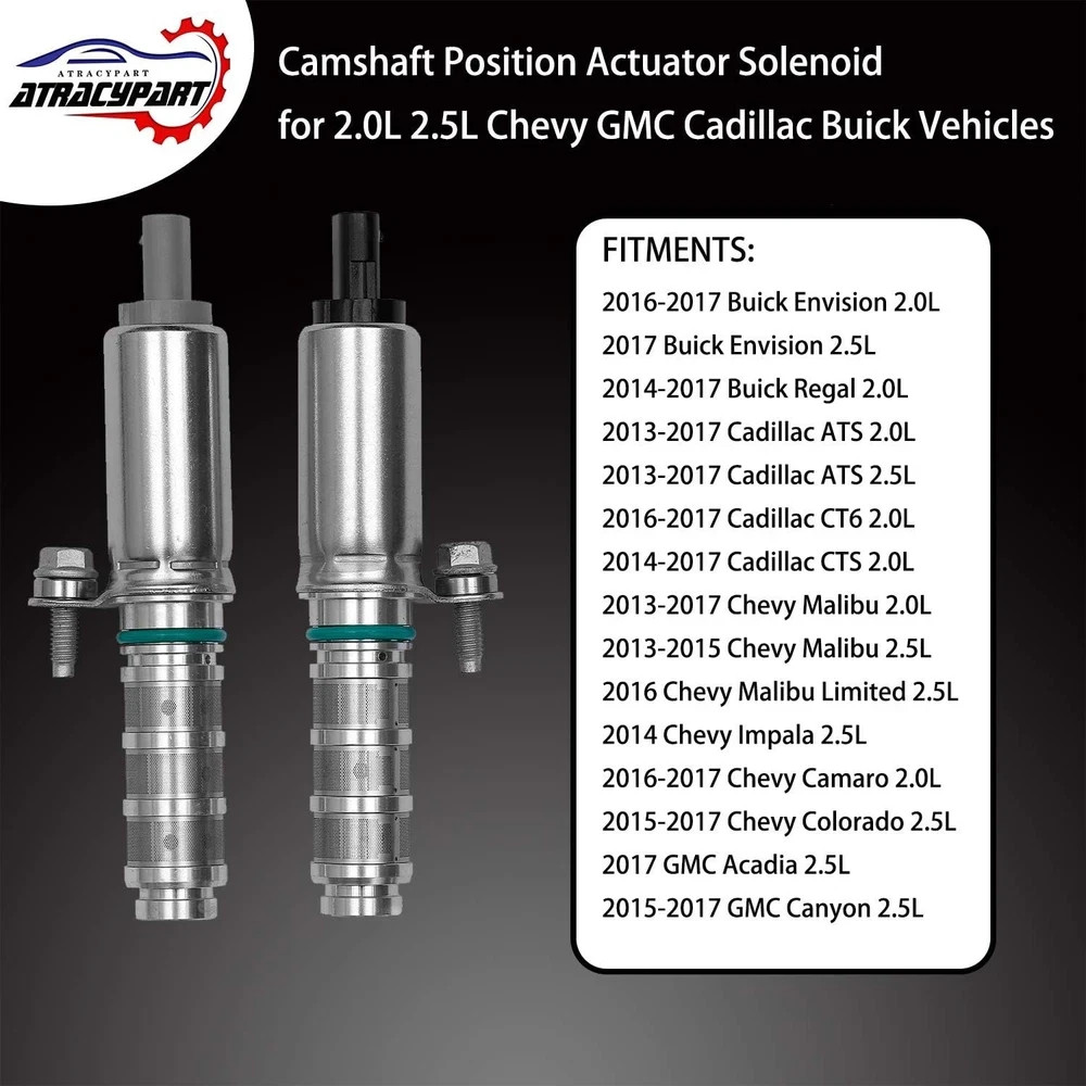 Intake & Exhaust Camshaft Position Actuator VVT Solenoid | for 2.0L, 2.5L Chevy