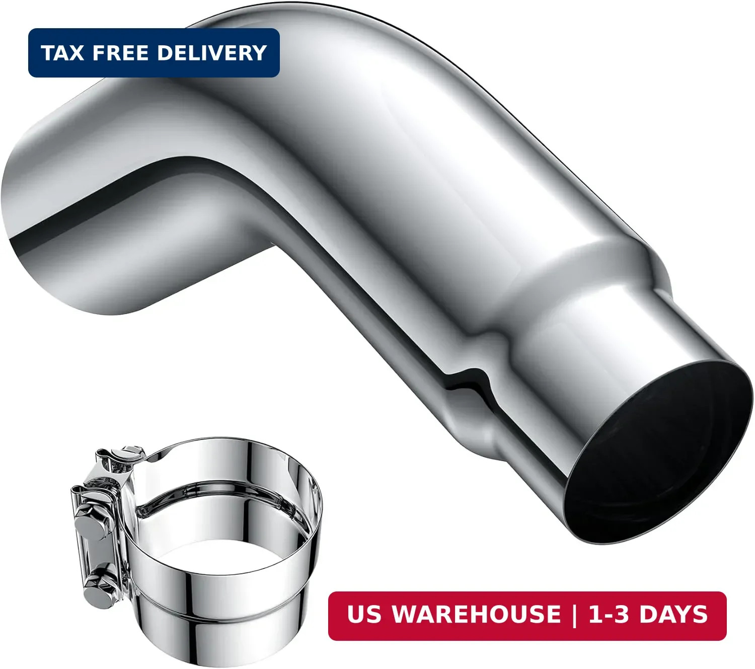 JY PERFORMANCE 5 Inch ID Diesel Exhaust Tip Elbow Tip 5” Inlet 6” Outlet 23”