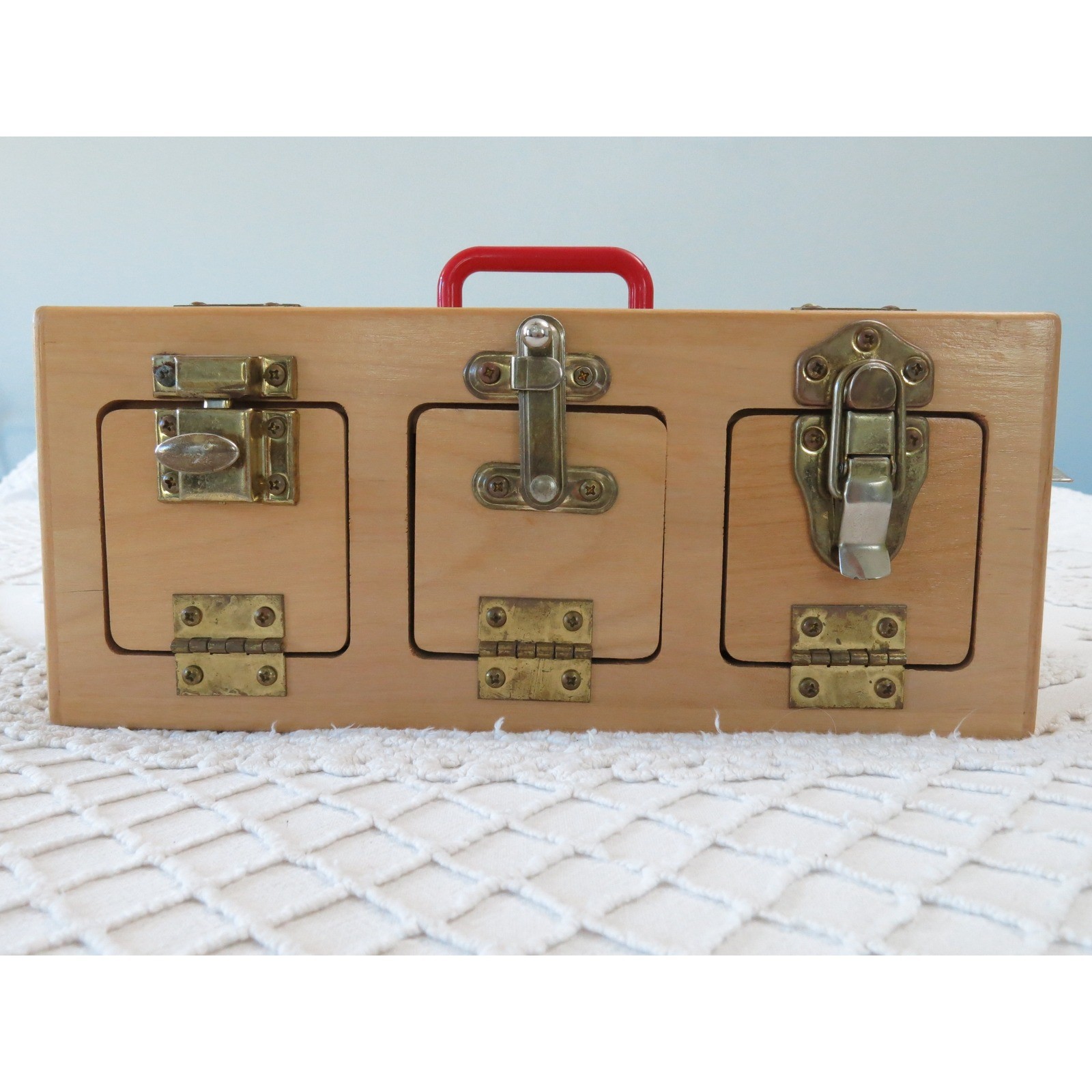 TAG Toys Wooden Lock Box Montessori Educational Fine Motor Skills Toy Made USA