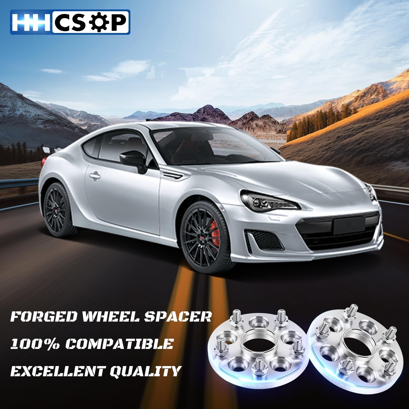 5×100 to 5×114.3 Forged Wheel Spacer 15mm for Subaru Impreza BRZ Baja Foreste…