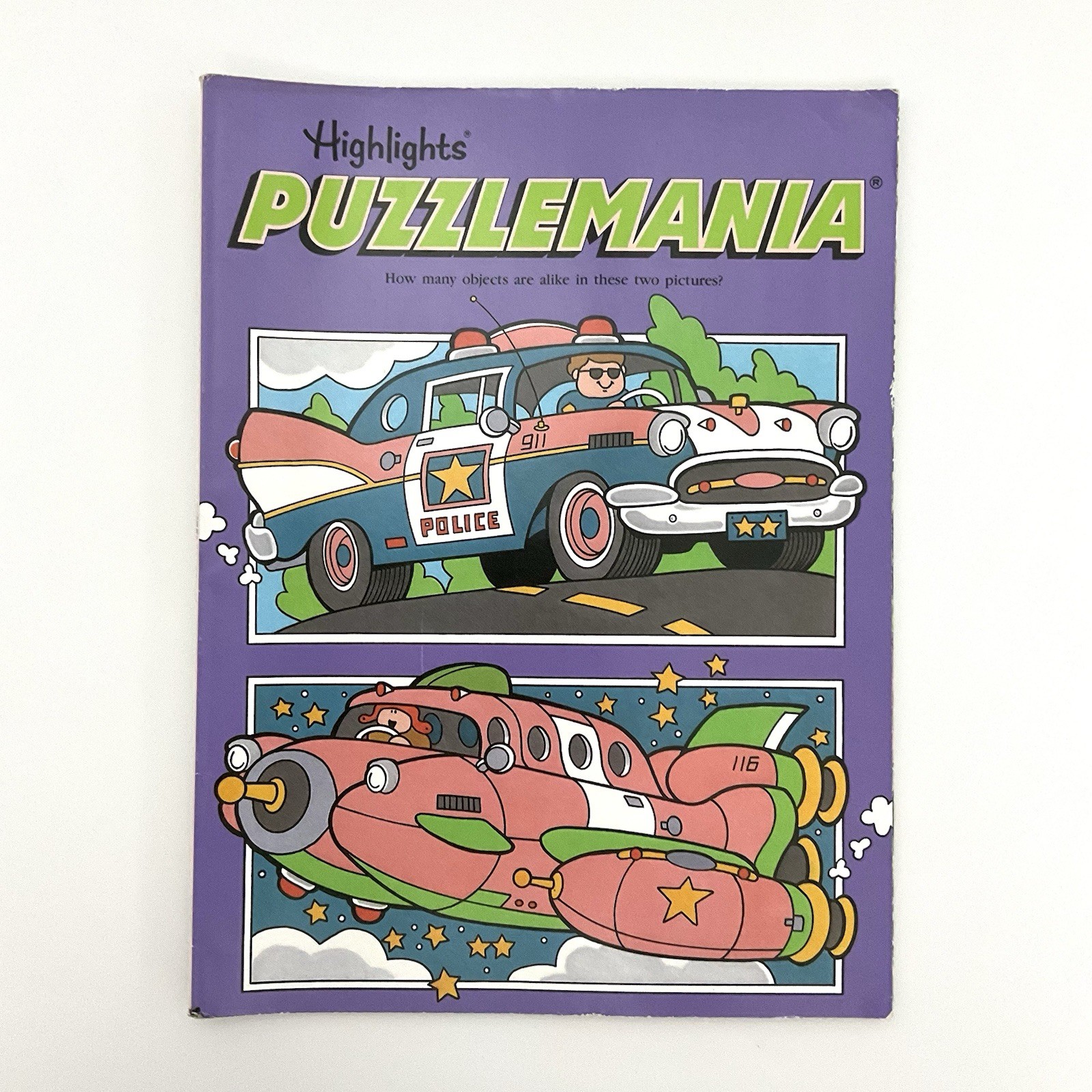 Vintage Highlights Puzzlemania (1) & Mathmania (3) LOT of 4 books 1990’s