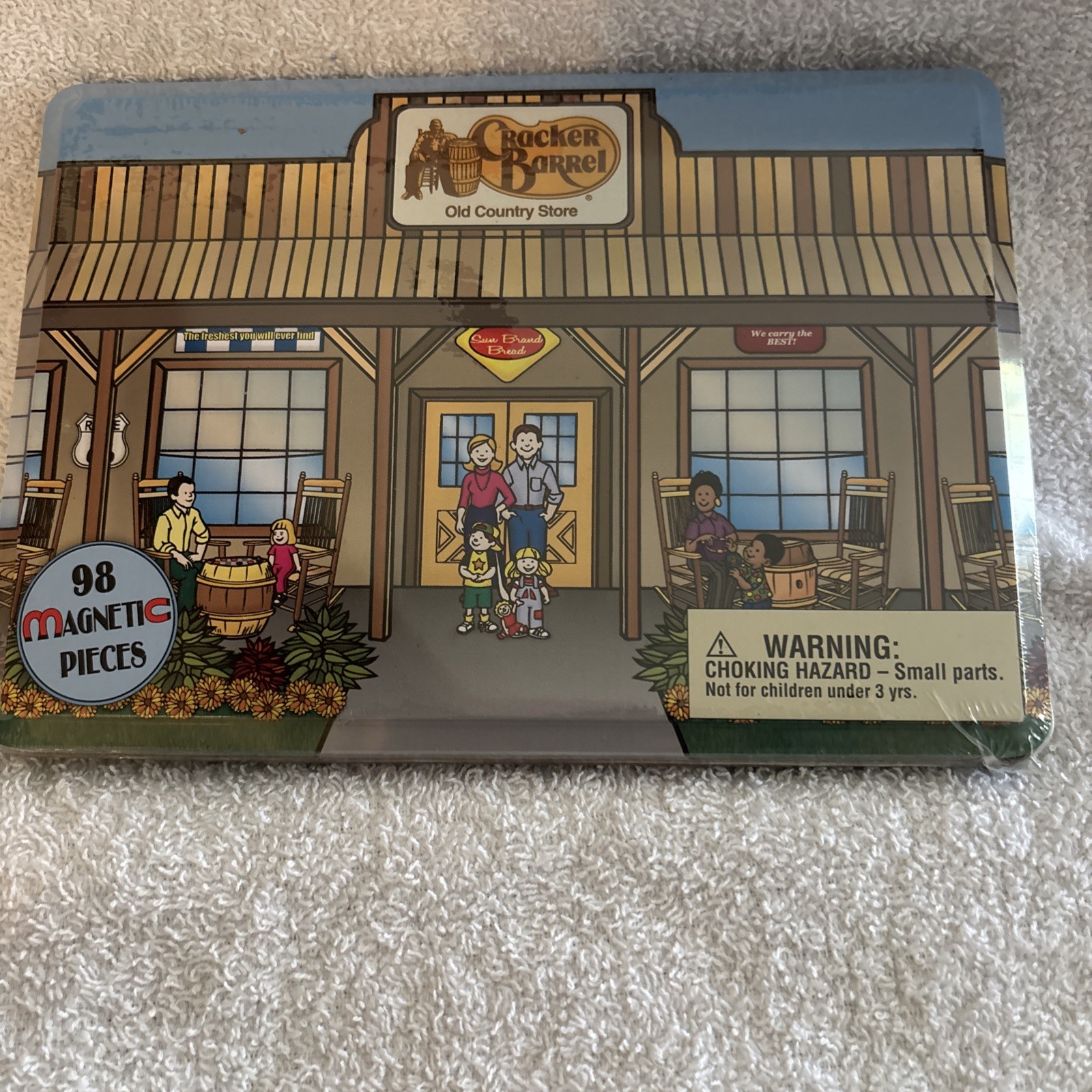 Cracker Barrel Old Country Store Magnetic Play Set Tin Container 98 Pieces NEW