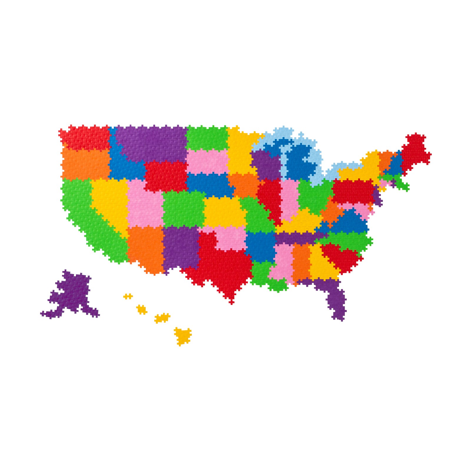 New – Plus-Plus Puzzle By Number – Map of the United States: 1400 Pcs – Ages 5+