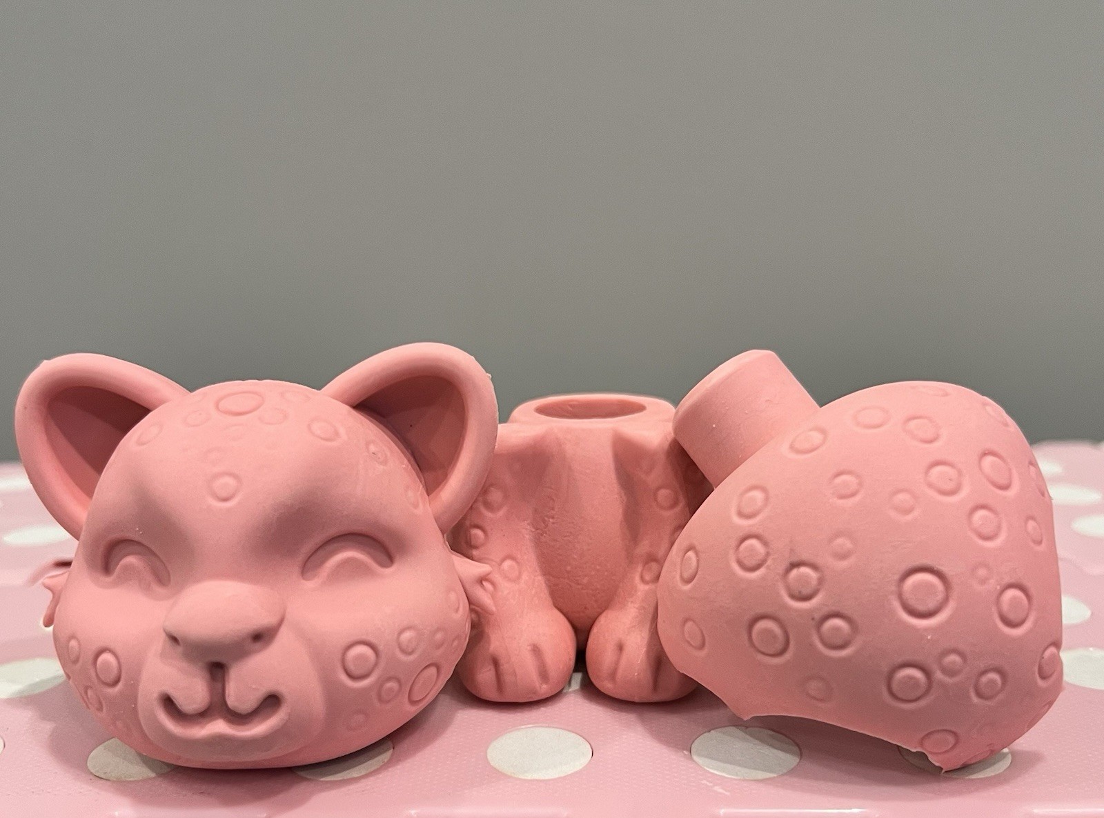 Jumbo Big Pink Baby Leopard Eraser Can Be Disassemble/Reassemble Eraser 4”