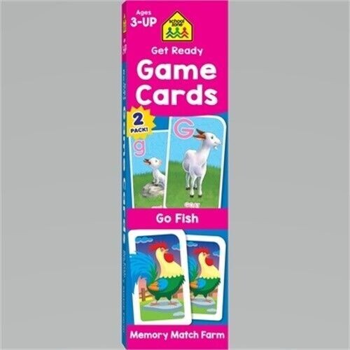 School Zone Go Fish & Memory Match Farm 2-Pack Game Cards (Cards)